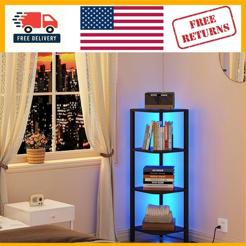 Tier led corner shelf - 4-tier,