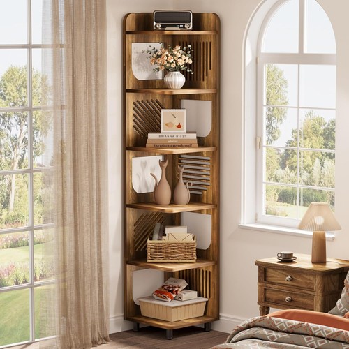 Tier tall corner shelf - 6-tier,