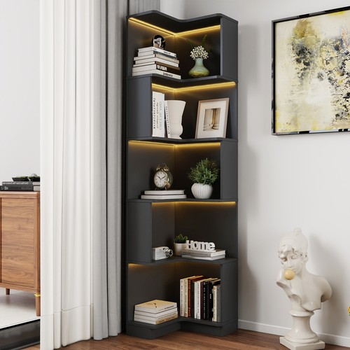 Shaped corner bookshelf - l,