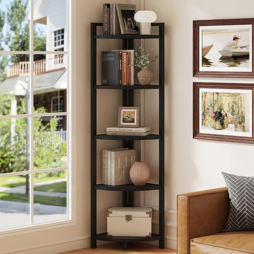 Rustic tall corner shelf 5 - corner, shelf,