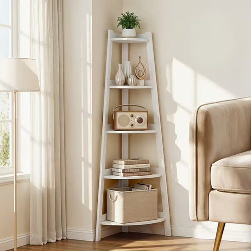 White corner storage rack - corner,