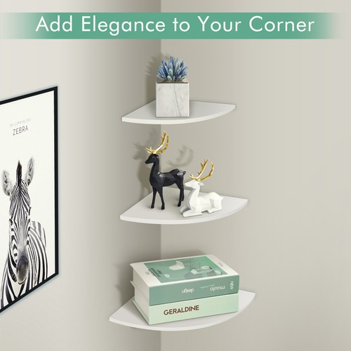 Set white corner shelf - of,