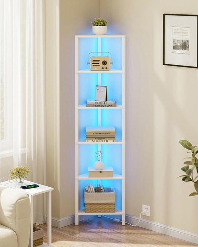 Tier corner bookcase with - 6,