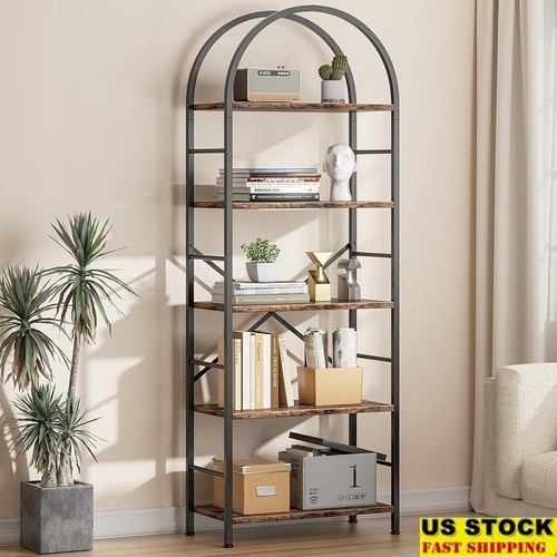 Metal arched book shelf - arched, tier