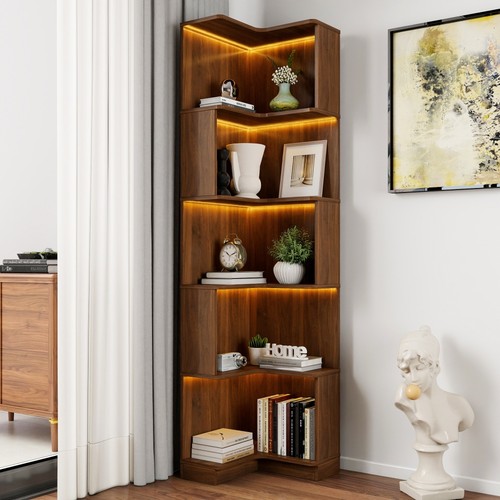 Corner book shelf - book, -5tier