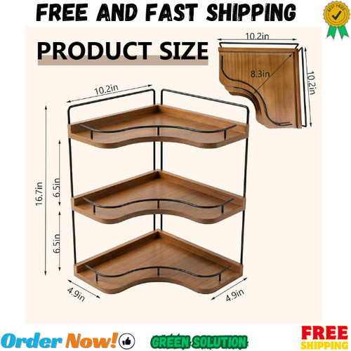 Tier corner bathroom counter - 3-tier,