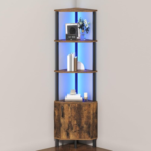 Led corner shelf unit - shelf, unit,