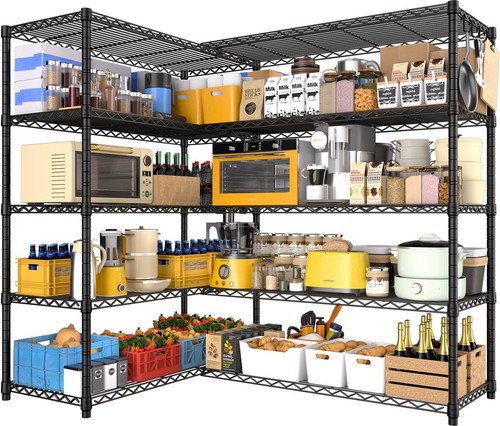 Corner shelving shaped - l, wire
