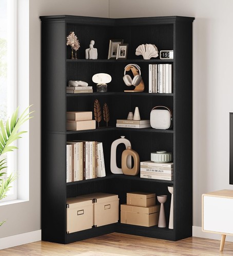 Corner bookshelf bookcase - bookshelf, tall