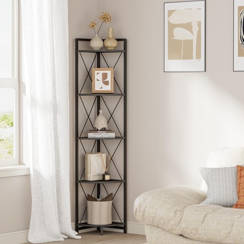Black tier corner shelf - 5,