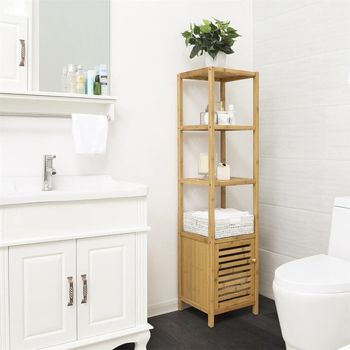 Bamboo bathroom storage floor - bamboo,