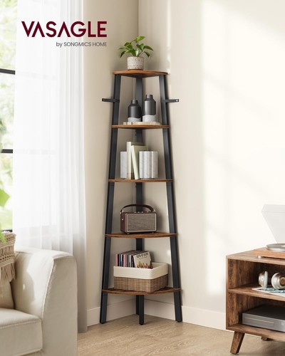 Corner bookcase tier shelf - bookcase, 5