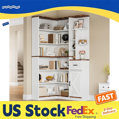 Tall corner bookshelf - 74",
