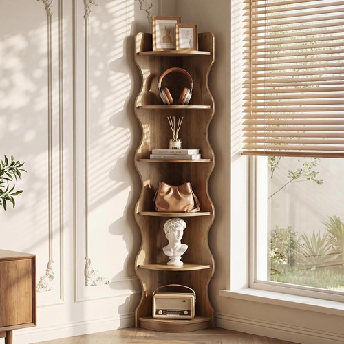 Rustic wood corner - wood, shelf