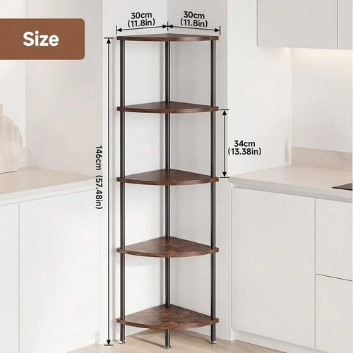 Tier corner shelf tall - 5-tier,