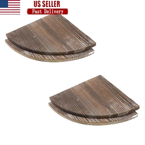 Rustic floating corner shelves - rustic,